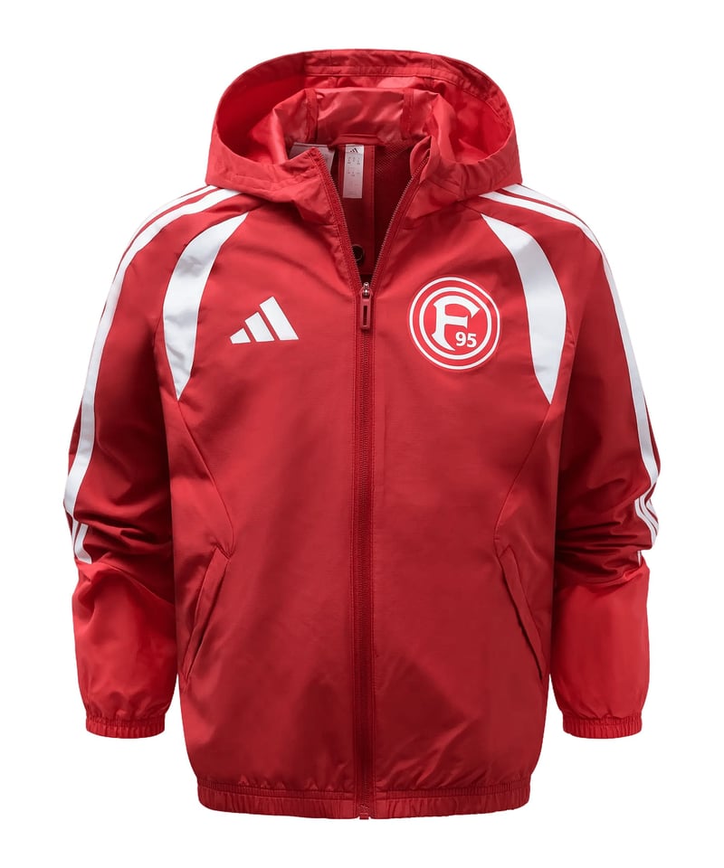 adidas Fortuna Düsseldorf Allwetter Jacke 2026/2027 Kids Rot - rot