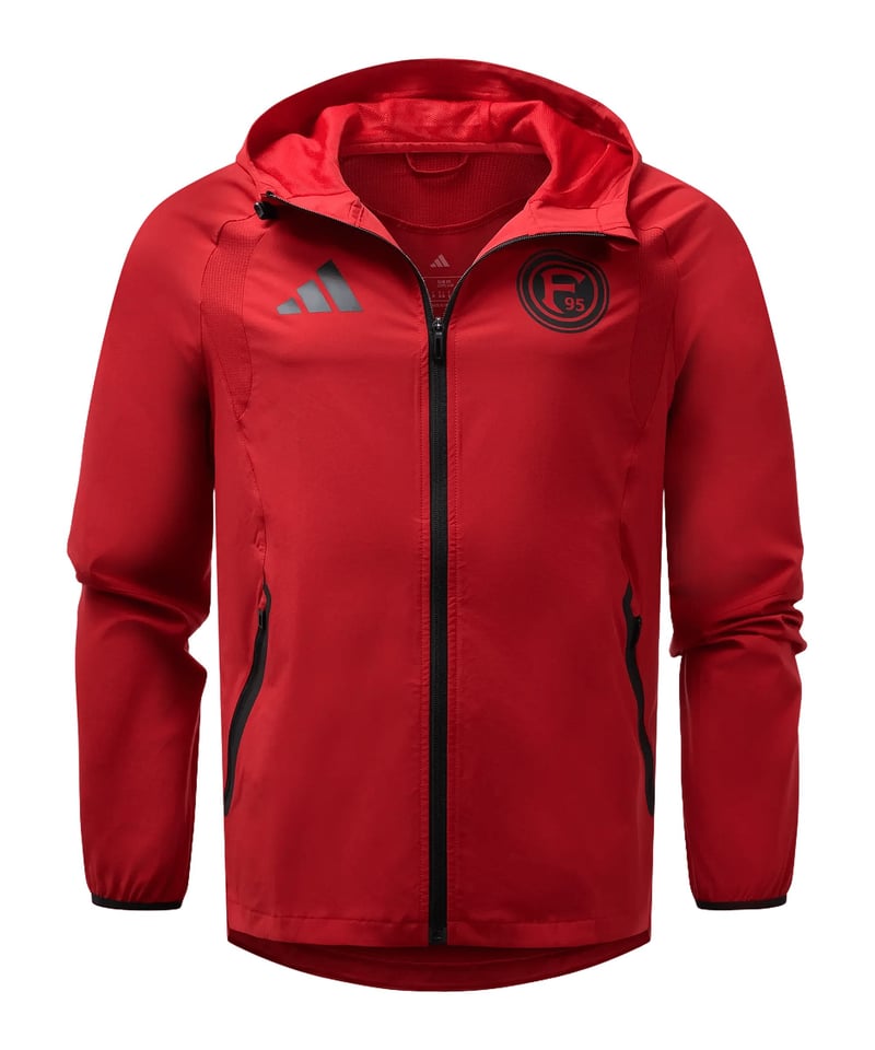 adidas Fortuna Düsseldorf Präsentationsjacke Rot - rot