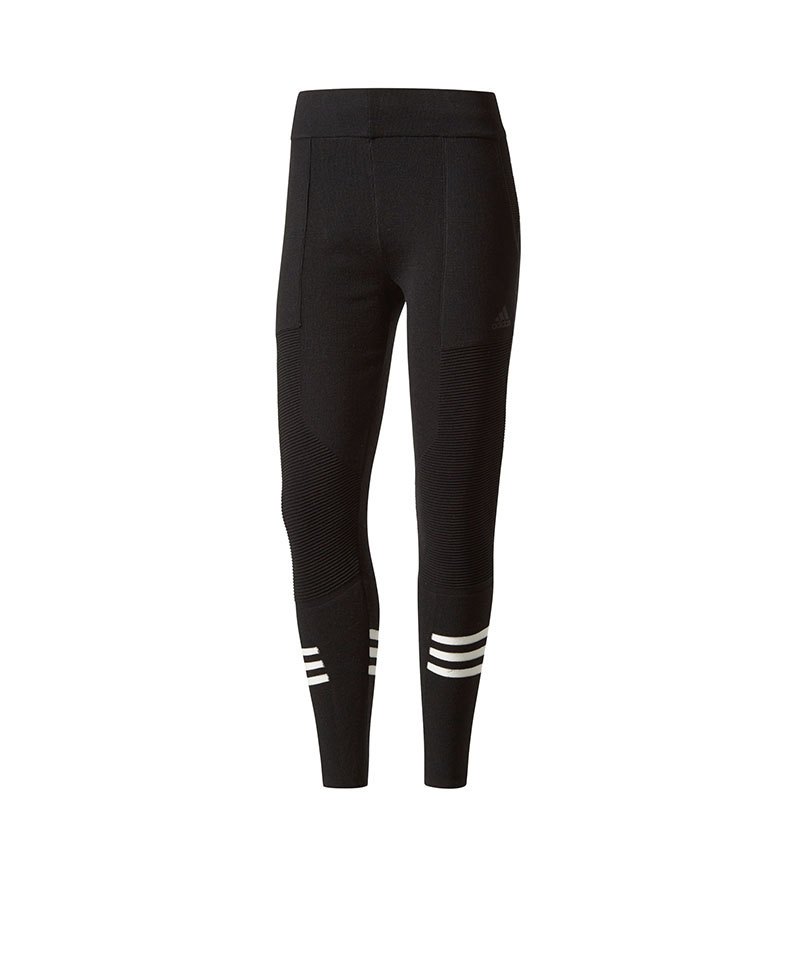 Adidas Icon Knit Leggings Damen Schwarz Lifestyle Freizeitbekleidung
