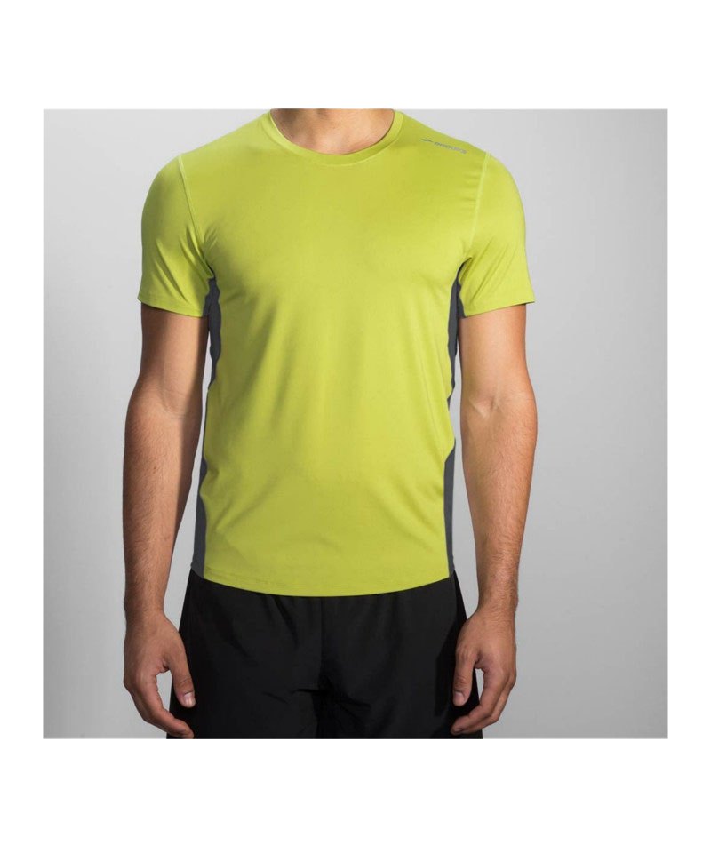 Brooks Steady Tee T-Shirt Running Green f324