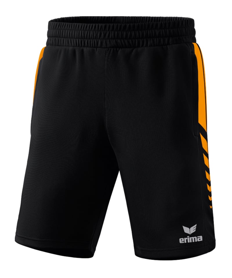 Erima Six Wings Worker Short Kids Schwarz Orange - schwarz