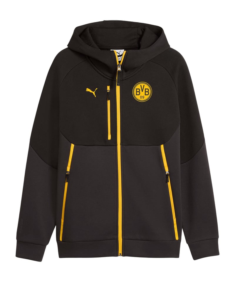 PUMA Borussia Dortmund Fz Hoody Schwarz F10 - schwarz