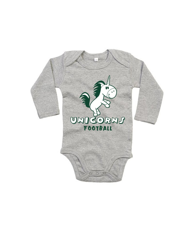 Unicorns Baby Body Grau - grau
