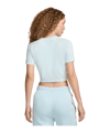 Nike Essential SLM Crop T-Shirt Damen Blau F474 - blau
