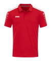 JAKO Power Poloshirt Rot Weiss F100