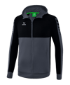 Erima SIX WINGS Kapuzenjacke Grau Schwarz - grau