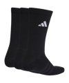 adidas Crew 3er Pack Socken Schwarz - schwarz