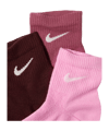 Nike Everyday Elevated Ankle 3er Pack Socken Mehrfarbig - mehrfarbig