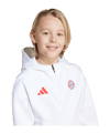 adidas FC Bayern München Anthem Kapuzenjacke Kids Weiß - weiss