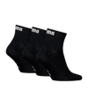 PUMA Quarter Plain 3P Socken Schwarz F200 - schwarz