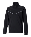 PUMA teamRISE HalfZip Sweatshirt Kids Schwarz F03