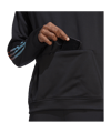 adidas 3-Stripes Hoody Schwarz Blau Rot - schwarz