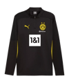 PUMA BVB Dortmund 1/4 Zip Sweatshirt mit Sponsor Schwarz F02 - schwarz