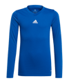 adidas Team Base Top langarm Kids Blau Weiss