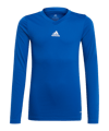 adidas Team Base Top langarm Kids Blau Weiss