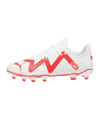 PUMA FUTURE Play FG/AG Breakthrough Jr Kids Weiss Rot Schwarz F01 - weiss