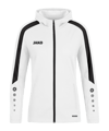 JAKO Power Kapuzenjacke Damen Weiss Schwarz F000