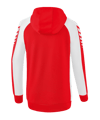 Erima Six Wings Kapuzenjacke Damen Rot - rot