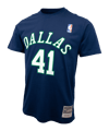 Mitchell and Ness NBA Dallas Mavericks Nowitzki T-Shirt Blau - blau