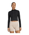 adidas Workout Essentials Knit Zip Through Jacke Damen Schwarz - schwarz