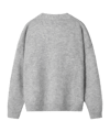 Burocs Fuzzy Jacquard Cardigan Jacke Grau - grau