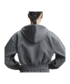 adidas Cropped Kapuzenjacke Damen Grau - grau