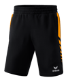 Erima Six Wings Worker Short Kids Schwarz Orange