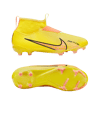 Nike Jr Air Zoom Mercurial Superfly IX Academy FG/MG Kids Lucent Gelb Rosa F780