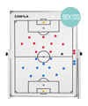 Cawila Taktiktafel Fussball inkl. Tasche| Size: 90 x 120 cm Weiss - weiss