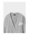 Burocs Fuzzy Jacquard Cardigan Jacke Grau - grau