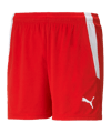 PUMA teamLIGA Shorts Damen Rot Weiss F01