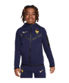 Nike Frankreich Tech Fleece Kapuzenjacke EM 2024 Kids Blau F498 - blau