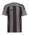 adidas Striped 24 Trikot Kids Grau Schwarz - grau