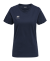 Hummel Move Grid Cotton T-Shirt Damen Blau F7026