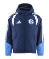 adidas FC Schalke 04 Team Regenjacke Kids Blau - blau