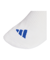 adidas 3 Stripes Mid Cut 3er Pack Socken Blau - blau