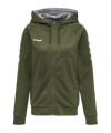 Hummel Cotton Kapuzenjacke Damen Grün F6084