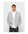 Burocs Fuzzy Jacquard Cardigan Jacke Grau - grau