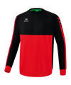 Erima Six Wings Sweatshirt Rot Schwarz - rot