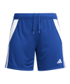 adidas Tiro 24 Short Damen Blau Weiss - blau