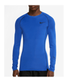 Nike Pro Tight-Fit Sweatshirt Blau Schwarz F480 - blau