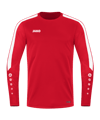 JAKO Power Sweatshirt Rot Weiss F100