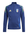adidas Italien HalfZip Sweatshirt EM 2024 Kids Blau - blau