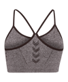 Hummel CI Seamless Scrunch Sport-BH Damen Braun F8389 - braun