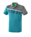 Erima 5-C Poloshirt Blau Grau - blau