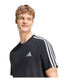 adidas Essentials 3-Stripes Single Jersey Left Chest Branded T-Shirt Schwarz - schwarz