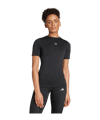 adidas TechFIT T-Shirt Damen Schwarz - schwarz