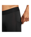 Nike Pro Long Short Schwarz Weiss F010 - schwarz