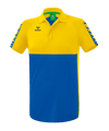 Erima SIX WINGS Poloshirt Blau Gelb - blau