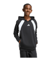 adidas Color Block Hoody Kids Schwarz - schwarz